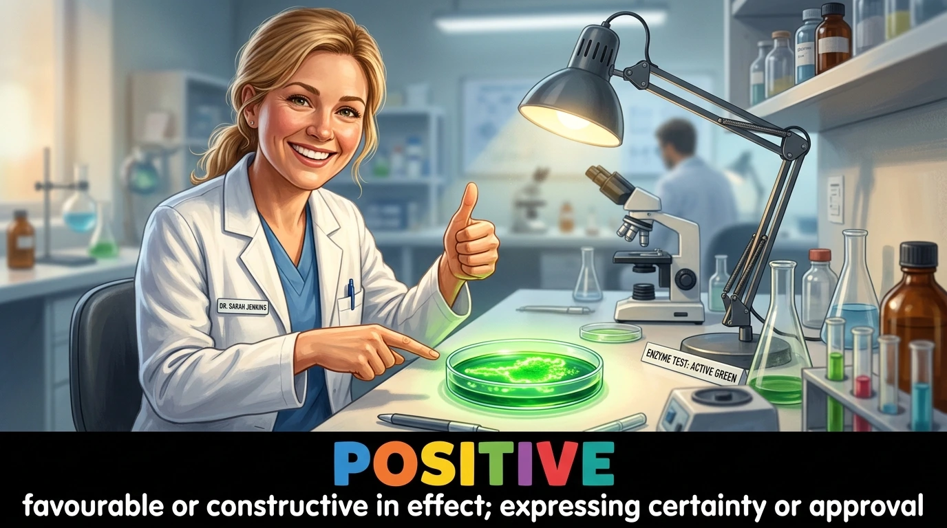 English Illustration for positive